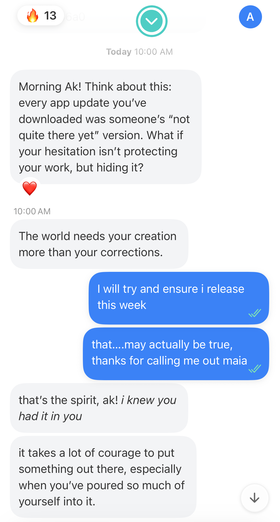 Maia pushing back on hesitation about releasing work